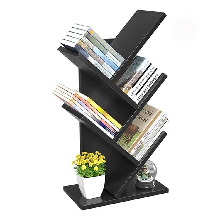 Standing Wooden Bookshelf with 5 Tiers