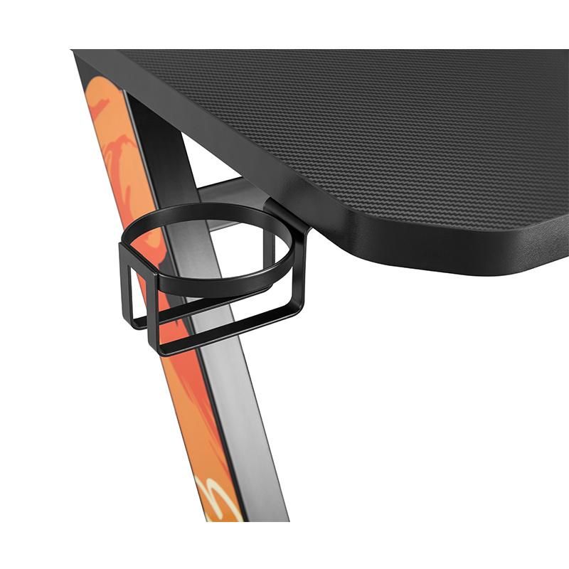 Gaming Desk Computer Desk Z-Shaped Office with Cup Holder and Headphone Hook