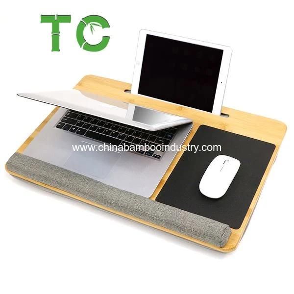 Bamboo Portable Laptop Tray with Handle Laptop Desk Bed Tray