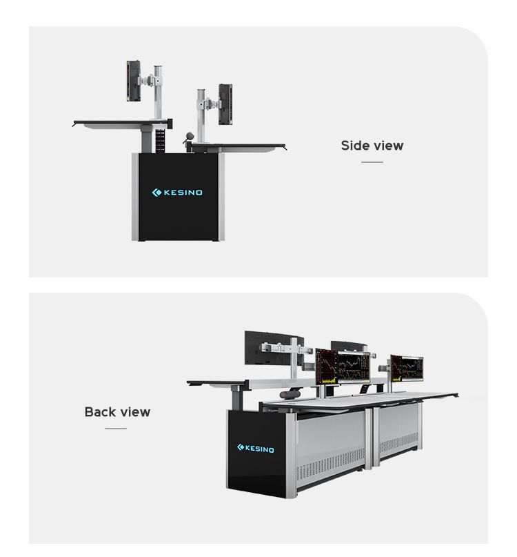Kesino Innovative It Sit/Stand Workstation Dispatching Office Furniture Manufacturer Lifting Table Control Room Consoles