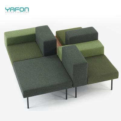 Modular Fabric Sofa Without Armrest for Public Area