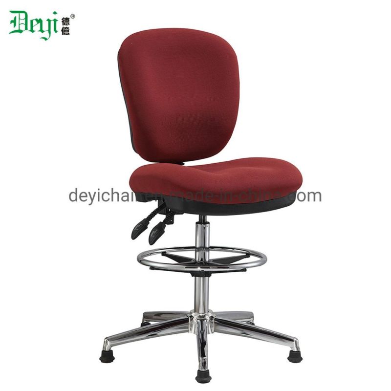 Bar Chair 2 Lever Light Duty Mechanism 350mm Chrome Base and Fixed Nylon Castor 450mm Chrome Footring Armrest Available MID Back Office Chair