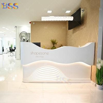 Front Counter Custom Logo Luxury SPA Medical Shop Front Counter