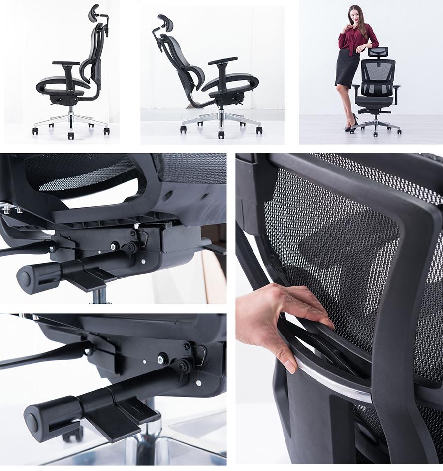 Executive Type Office Chair with Multi-Functional Base