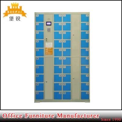 Blue Metal Cabinet Mobile Cell Phone Charging Station Locker