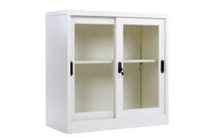 High Quality Cold Roller Steel Glass Door Filing Storage Cabinet with Plastic Handle