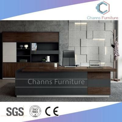 L Shape Office Table Luxury Executive Desk with Side Table (CAS-DA19)
