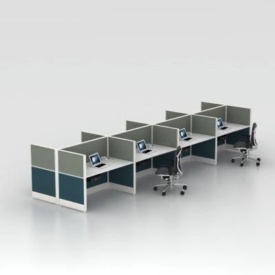 Classic Office Aluminum Profile Partition Desk Workstation with Desktop Partition