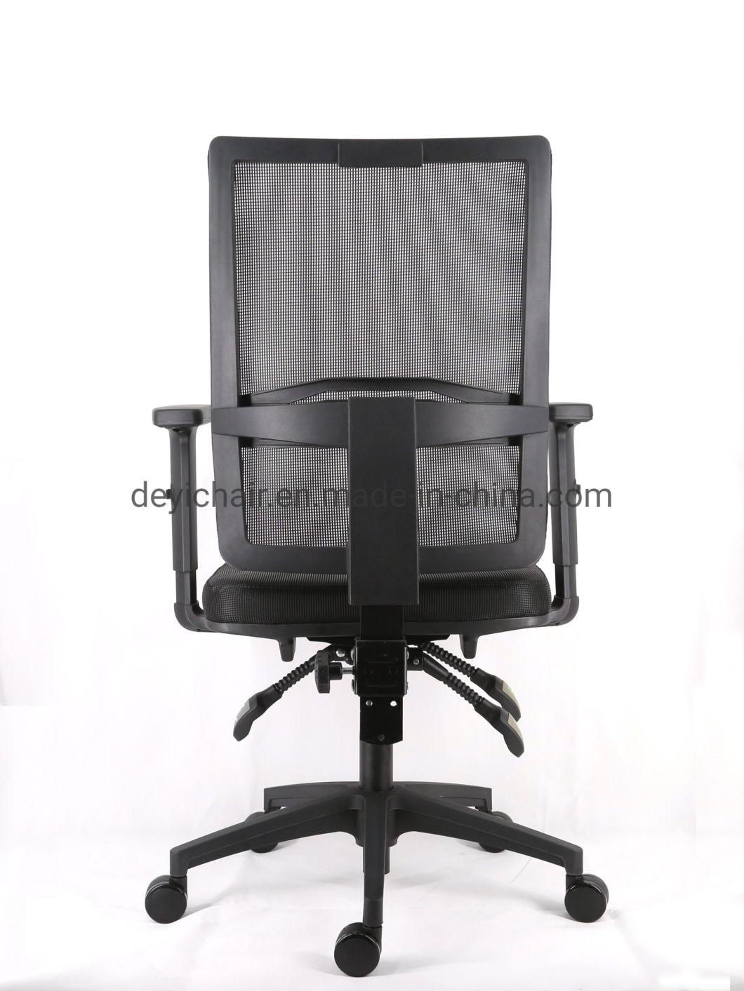 3 Lever Light Duty Mechanism Nylon Base with PU Castor Class 4 Gas Lift Mesh Upholstery Adjustable Arms Fabric Chair