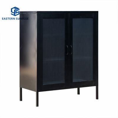 Living Room Fashion Design Metal Steel Nightstand Storage Cabinet