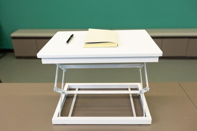 Manual Height Adjustable Laptop Desk Sit Standing Desk Riser Workstation