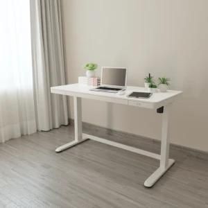 Economical Single-Montor Electric Height Adjustable Sit-Stand White Desk Home-Use Furniture