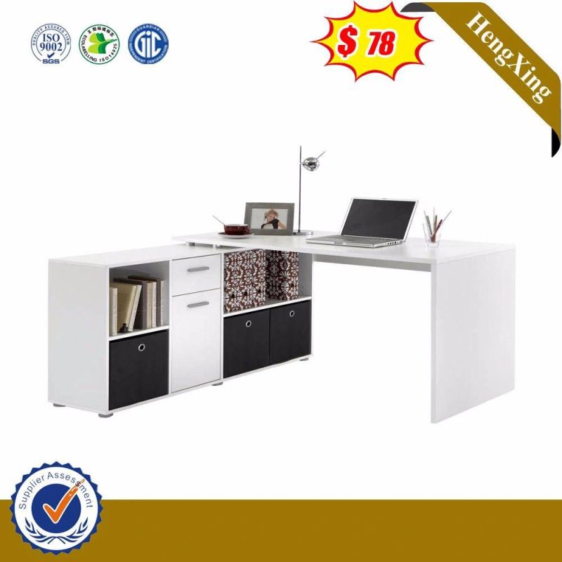 Wooden L Shape Furniture Modern Office Secretary Writing Desk Table