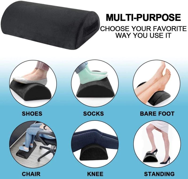 Znz Foot Rest Under The Desk Comfort Pillow and Cushion with Soft Fluffy and Amazingly Smooth Velvet Cover