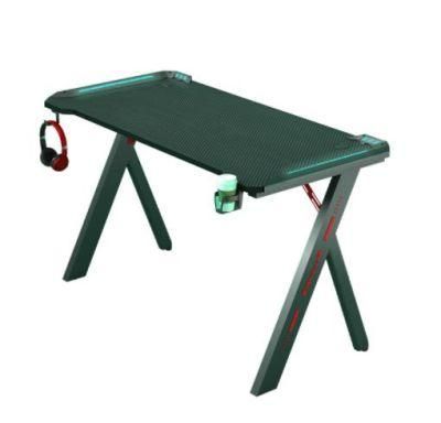 Elites Durable Carbon Fibre Waterproof Desk Top PC Gaming Desk E-Sports Table with RGB Light