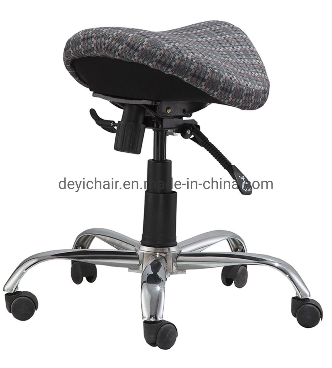 2 Lever Hight Duty Mechanism 320mm Chrome Base with Nylon Castor 170mm Gaslift Saddle Chair