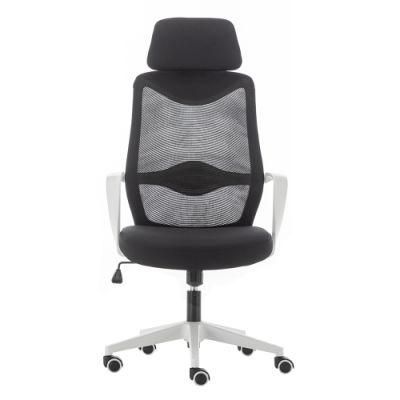 2022 New Design Chair High Back White Plastic Fabric Office Chair Meeting White Chair