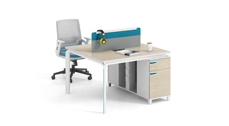 Modern Melamine Metal Frame L Shape Corner Office Desk Manager Table