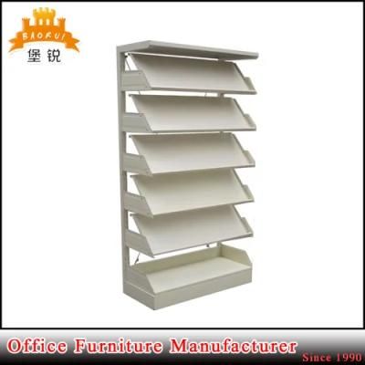 School Furniture Low Price Customized Steel Shelf for Magazine Display