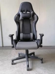 Oneray Modern Office Game Chair Pink Leather Computer Gaming Chair Grey Color