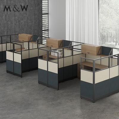 Table Set Modern Desk Design Side Room Wooden Cubicle Partitions Modular 3 Person Office Workstation