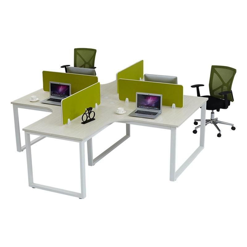 Modern Office Furniture Desk 4 Seater L Shape Workstation