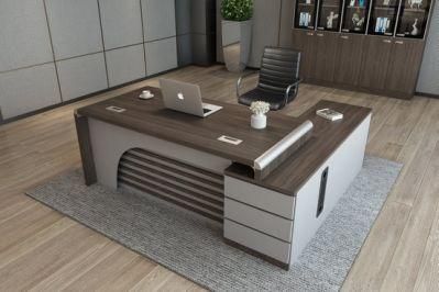 Hot Sales Office Furniture Factory MDF L Shaped Wooden Executive Office Desk