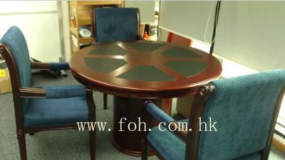 Small Round Meeting Table Wood Veneer Finished (FOHR-01)