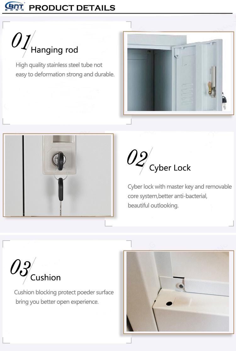 Dormitory Metal Cloth Foot Locker for Students Staff Cubby Cabinet Lockers
