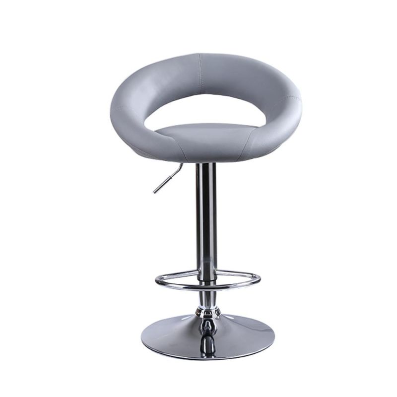 Modern Minimalist Barstool High Back Bar Stool Swivel Adjustable Restaurant Bar Chair