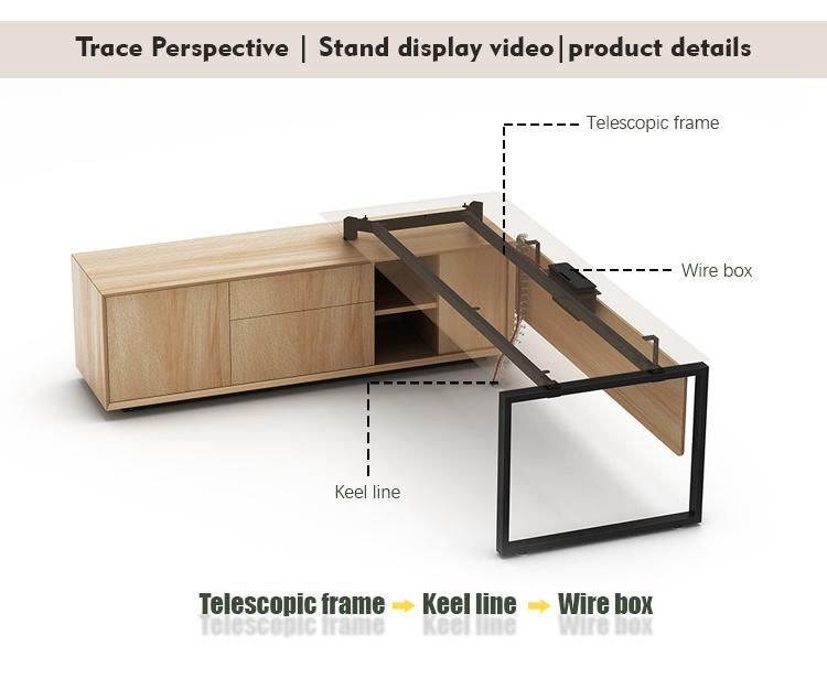 Factory Direct Sale Luxury L Shape Manager Desk Executive Office Furniture