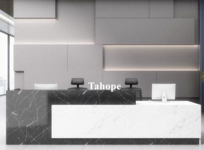 Company Hotel Training Institutions Modern Paint Marble Simple Creative Office Reception Desk
