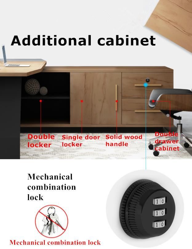 Competitive Office Executive L-Shape Manager Table for Office Room