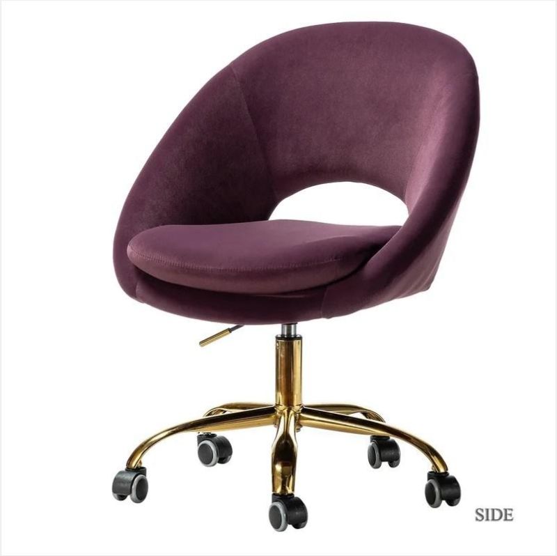 Velvet Fabric Rotation 360 Degrees Swivel Office Chair