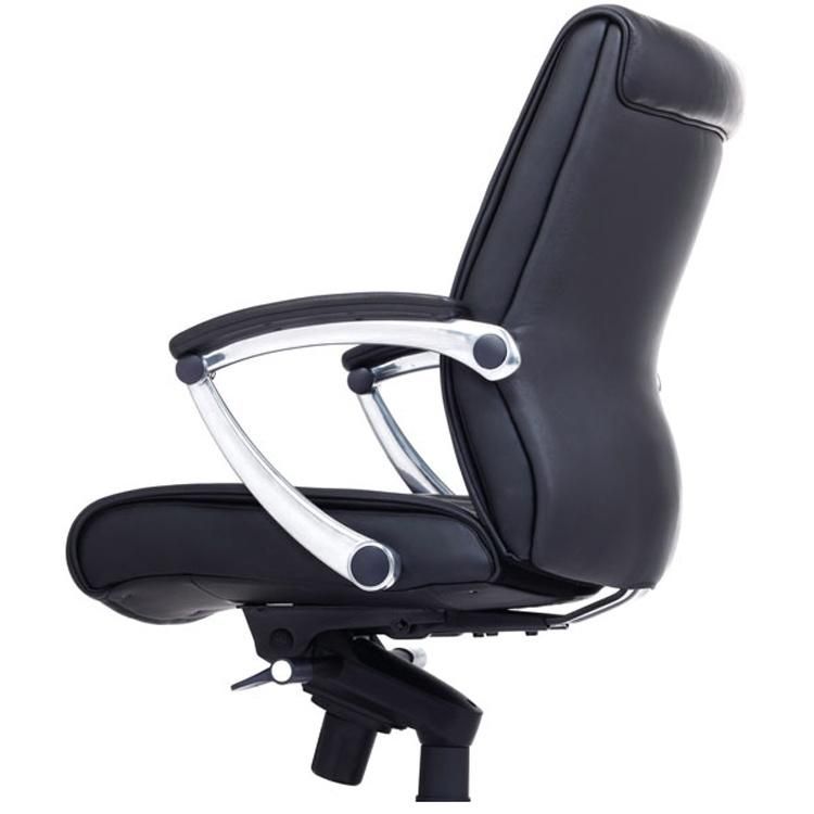 Traditional Design of Office Swivel Chair with Black Leather