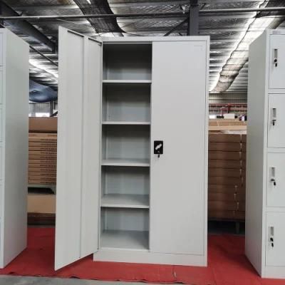 Metal Storage Cabinet 2 Door Steel Cupboard Wardrobe Tall Locker