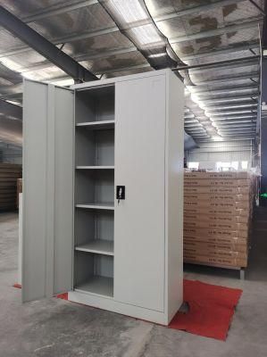 2022 Popular Metal Two Swing Door 4 Shelf Steel File Cabinet or Cupboard