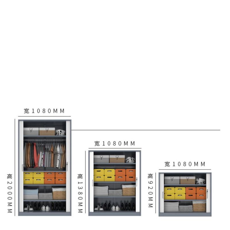 Different Sizes Tambour Door Sliding Door File Cabinet Metal Cabinet