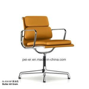 Eames Original Office Leather Hotel Aluminium Arm Meeting Guest Chair (E001BF-1)