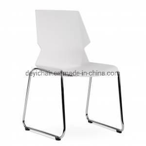 Four Foot Chrome Frame Plastic Back and Seat Cushion Optional Stackable Conference PP Colorful Chair