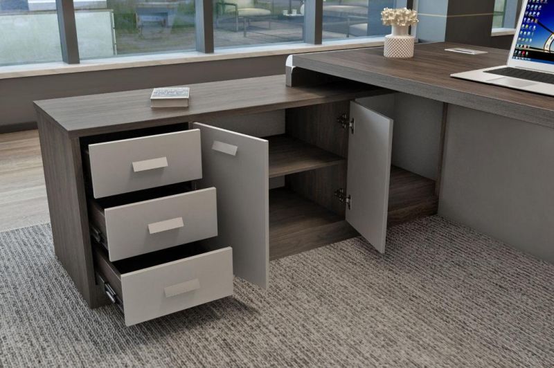 Hot Sale American Standard Carb P2 L Shaped Computer Desk MDF Modern Executive Office Furniture