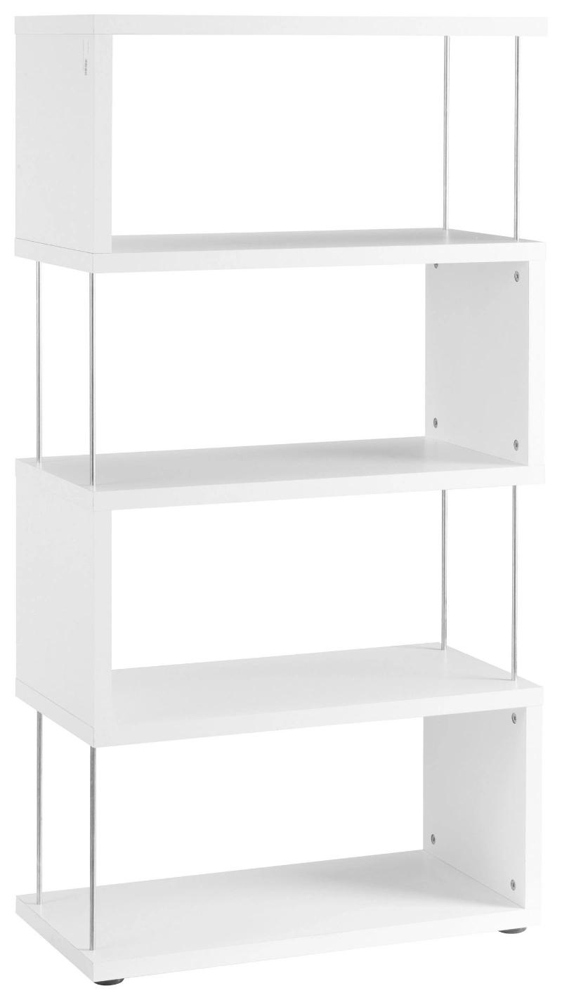 Modern Wood Bookshelf with 4 Tiers, Home Furniture, Open Bookcase