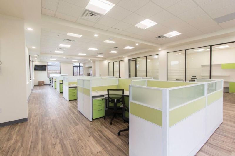 China Factory MFC Office Wooden Table Co-Working Call Center Workstation Cubicle Partition