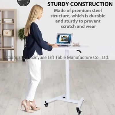 China Factory Metal Steel Base Table Gas Spring Standing Table
