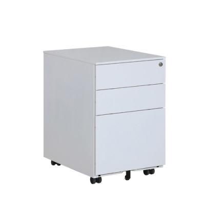 High Quality Filing Cabinet Mobile Pedestal 3 Drawer Metal Storage Cabinet with Wheels