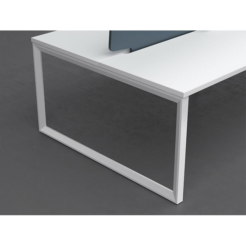 Modern White Two Seat Office Workstation Office Furniture Desk