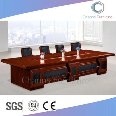 Luxury Furniture Veneer Hotel Desk Solid Wood Workstation Meeting Table (CAS-VMA07)