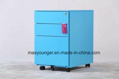 Blue Mobile Pedestal for Office