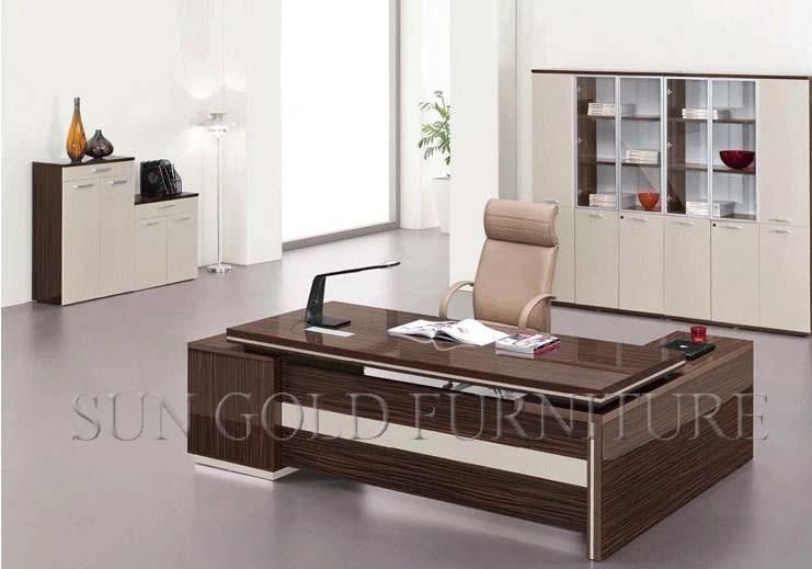 Manufacture Supply Black Wooden Manager Executive Desk (SZ-OD127)