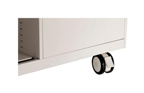 Multifuctional Metal Mobile Caddy Tambour Door Storage Cabinet